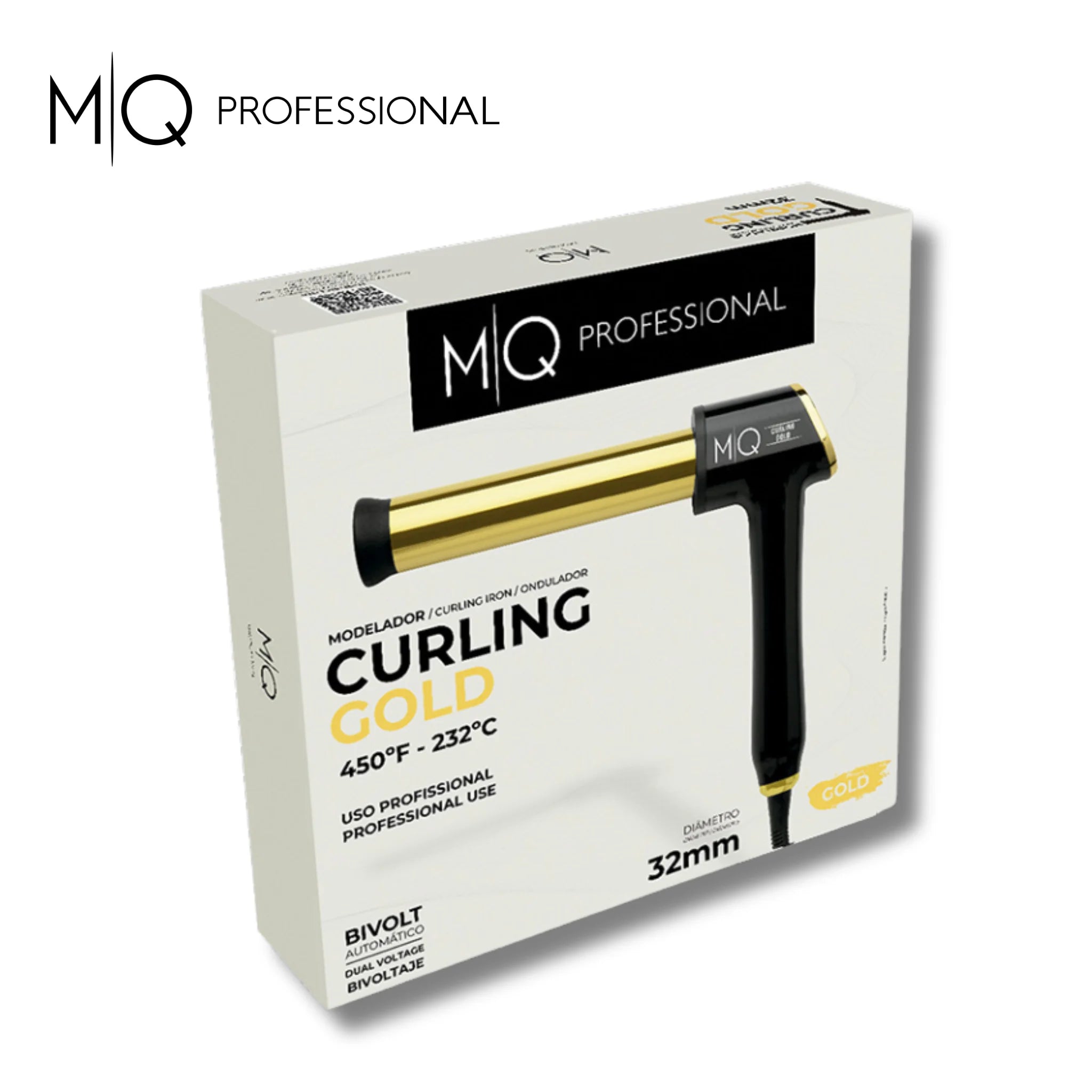 Moldeador profesional MQ Curling Titanium con barril de titanio para rizos definidos y duraderos