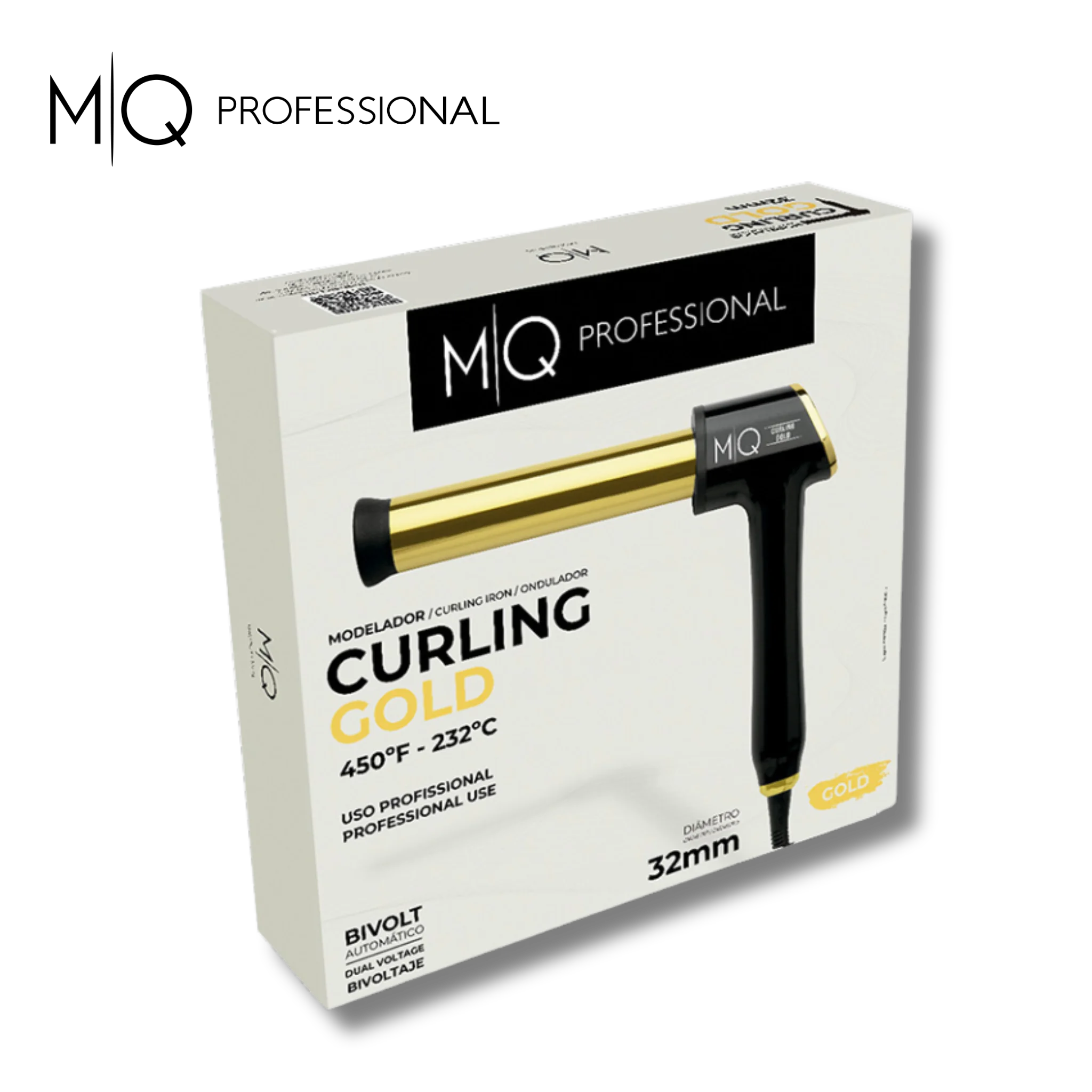 Moldeador profesional MQ Curling Titanium con barril de titanio para rizos definidos y duraderos