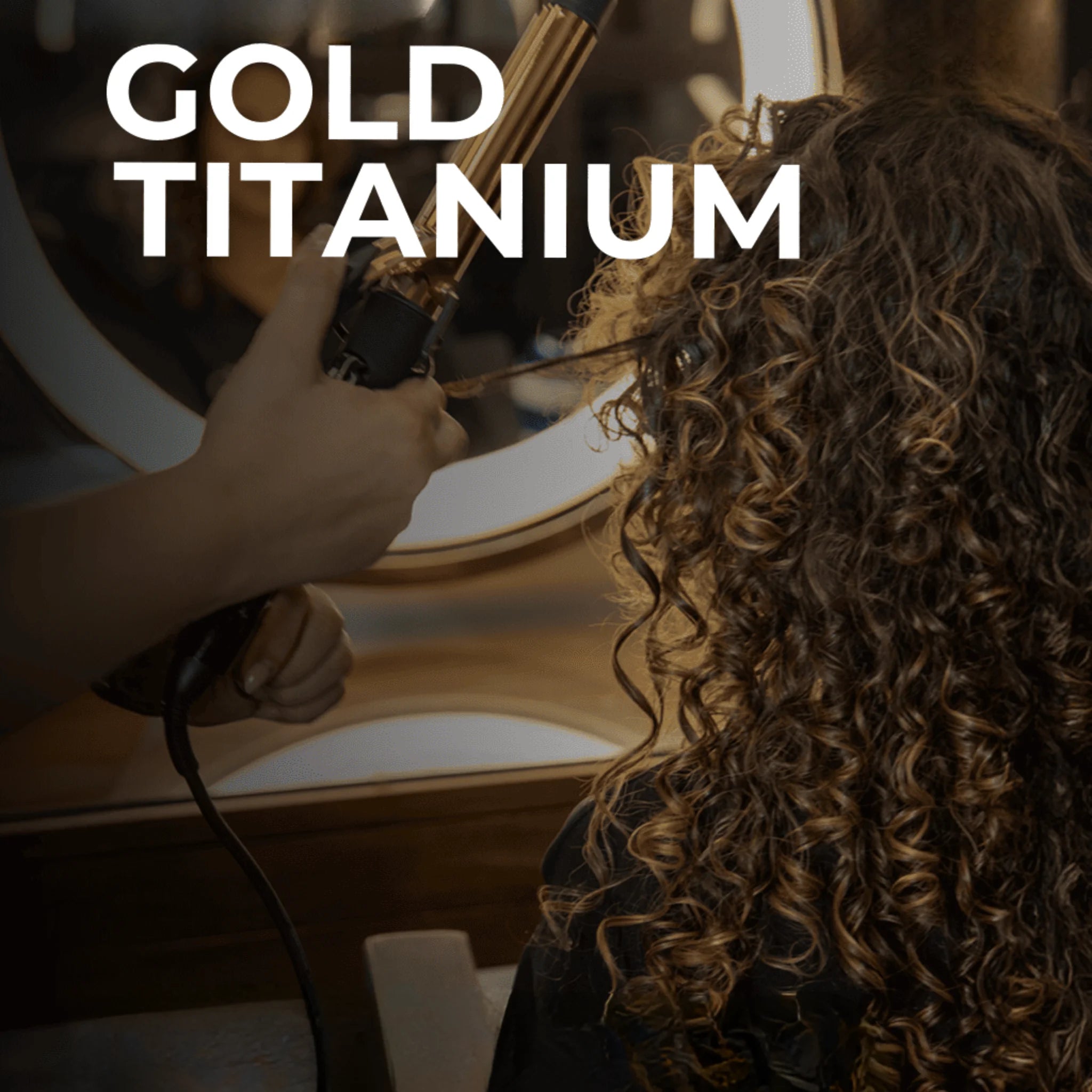 Moldeador de rizos MQ Gold Titanium con control digital de temperatura hasta 230°C