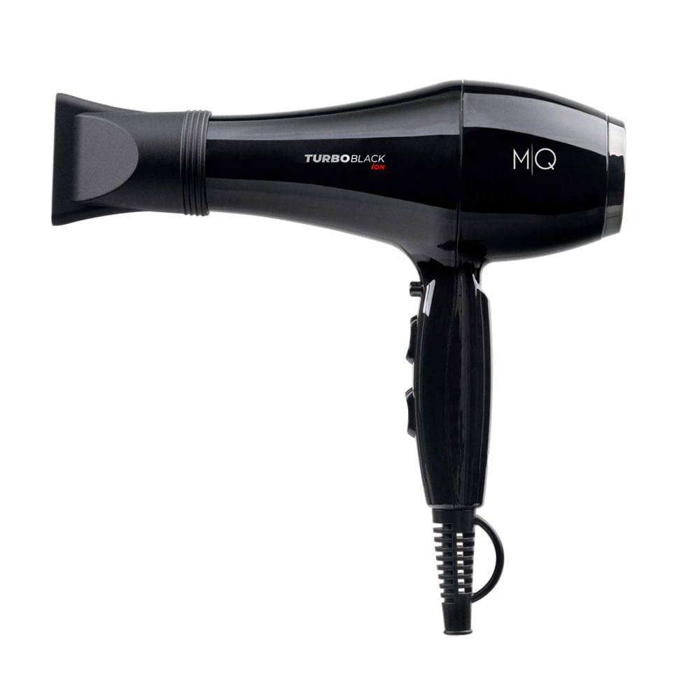 Secador profesional MQ Turbo Black Íon 2500W con motor AC y boquilla direccionadora