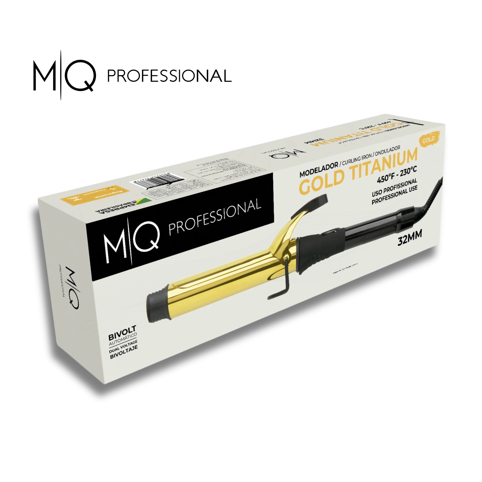 Moldeador de rizos MQ Gold Titanium con control digital de temperatura hasta 230°C