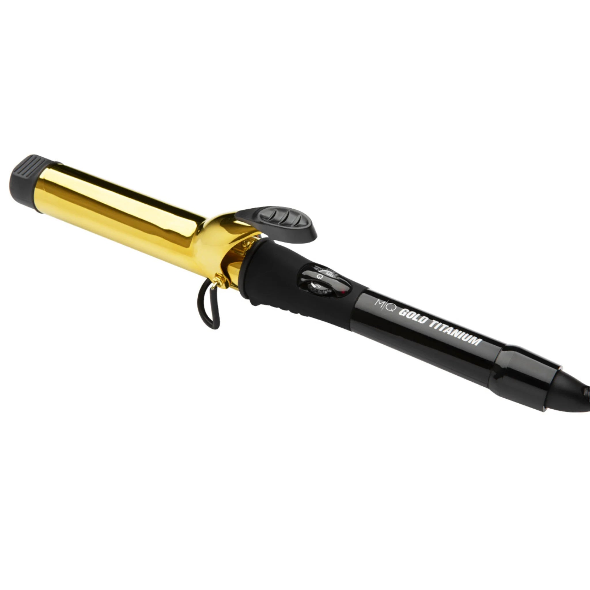 Rizador profesional MQ Gold Titanium 32mm con pinza y tecnología de titanio